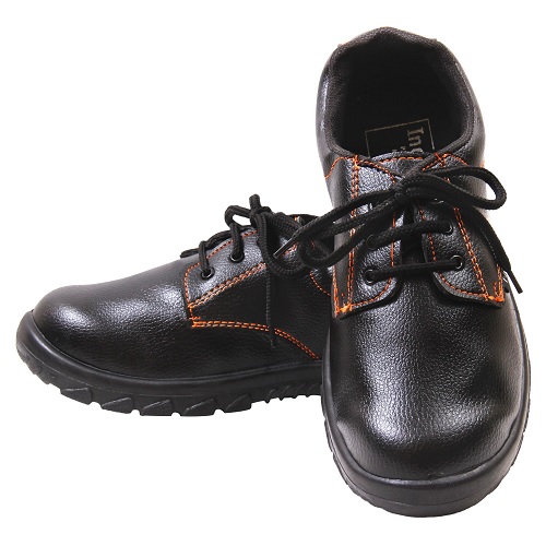 Indcare Rio Black Steel Toe Safety Shoes, Size: 11